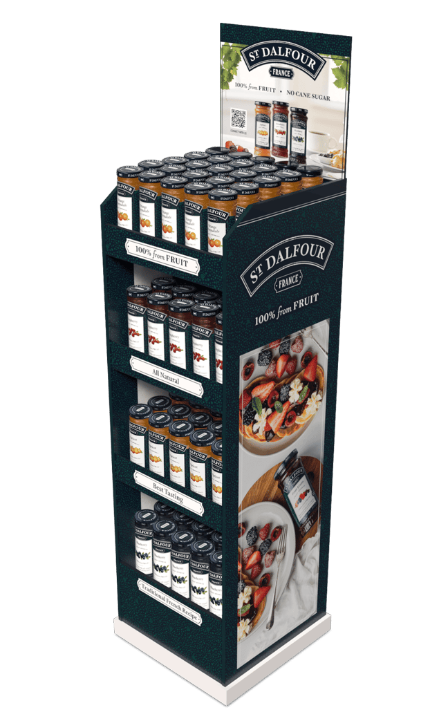 St. Dalfour Interactive Cardboard Stand Display
