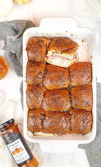 Peach-Glazed Ham _ Swiss Sliders (St Dalfour x @brightmomentco) 4